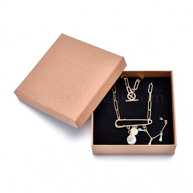 Square Kraft Paper Jewelry Boxes(CBOX-L008-002)-3