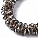 Bracelets extensibles en perles de verre transparentes à facettes(BJEW-S144-001B-01)-3