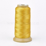 Polyester Thread, for Custom Woven Jewelry Making, Gold, 0.5mm, about 480m/roll(NWIR-K023-0.5mm-07)