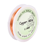 Round Copper Jewelry Wire, Long-Lasting Plated, Sandy Brown, 21 Gauge(0.7mm), about 13.12 Feet(4m)/Roll(CWIR-YW0001-03F-09)