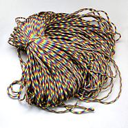 7 Inner Cores Polyester & Spandex Cord Ropes, for Rope Bracelets Making, Colorful, 4mm, about 109.36 yards(100m)/bundle, 420~500g/bundle(RCP-R006-059)
