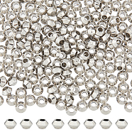 200Pcs Rondelle 304 Stainless Steel Spacer Beads, Stainless Steel Color, 4x2.5mm, Hole: 1.6mm(STAS-DC0015-10)