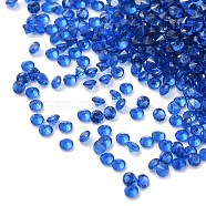 Cubic Zirconia Cabochons, Faceted Diamond, Dark Blue, 1.5x1mm(ZIRC-K090-01J)
