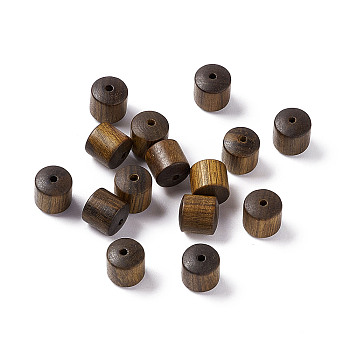 Natural African Padauk Wood Beads, Column, Coconut Brown, 8x8mm, Hole: 1.6mm, about 1400pcs/500g