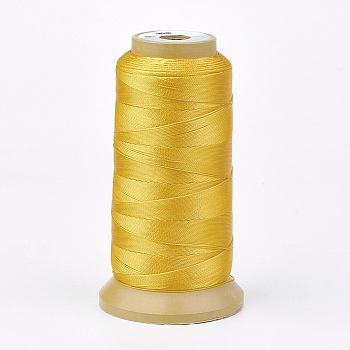 Polyester Thread, for Custom Woven Jewelry Making, Gold, 0.5mm, about 480m/roll