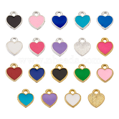Cheriswelry 170Pcs 17 Colors Zinc Alloy Enamel Charms(ENAM-CW0001-08)-2