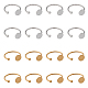 20Pcs 2 Colors 304 Stainless Steel Open Cuff Rings Findings(DIY-CA0005-57)-1