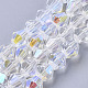 Chapelets de perles en verre galvanoplastique(EGLA-Q118-6mm-C17)-1