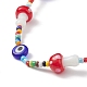 Mushroom Handmade Lampwork Beaded Necklaces for Women(NJEW-JN03983)-4