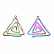 Eco-Friendly Rainbow Color Iron Pendants(IFIN-N009-017-RS)-2