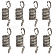 150Pcs Iron Spring Bead Clamps for Beading Jewelry Making, Gunmetal, 13.9x4mm, Hole: 3.2mm(FIND-SC0004-31)