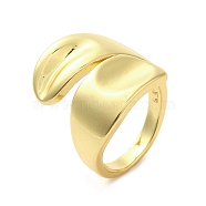 Rack Plating Brass Finger Ring, Cuff Ring, Long-Lasting Plated, Cadmium Free & Lead Free, Real 18K Gold Plated, US Size 5(15.7mm)(RJEW-C072-14G)