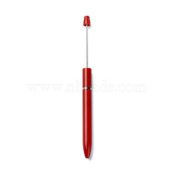 Plastic Beadable Pens, Ball-Point Pen, for DIY Personalized Pen, FireBrick, 161x10mm(DIY-Q036-01B)