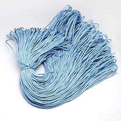 Polyester & Spandex Cord Ropes, 16-Ply, Light Blue, 2mm, about 109.36 yards(100m)/bundle(RCP-R007-364)