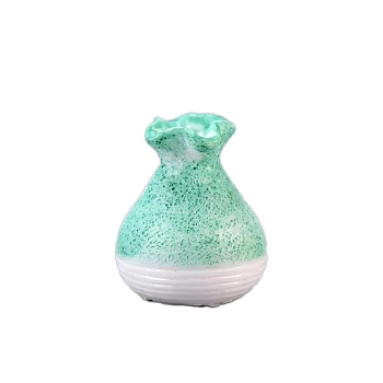 Resin Vase Model, Micro Landscape Dollhouse Accessories, Pretending Prop Decorations, Aquamarine, 31x25mm
