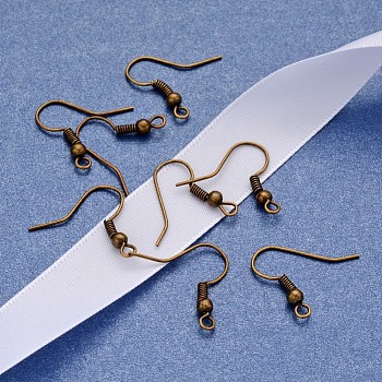 Серьги ювелирных изделий антикварные серьги крючки бронза железа, с горизонтальной петлей, серьги с подвесками, без никеля , 17~19x18 мм, отверстие : 2 мм, штифты : 0.6 мм