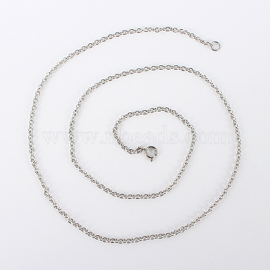 304 Edelstahl Kabelkette Halsketten(MAK-N016-19P)-2