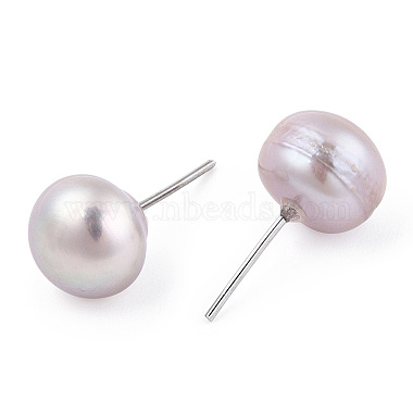 Natural Pearl Stud Earrings(PEAR-N020-10A)-5
