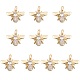 10Pcs Rack Plating Brass Micro Pave Cubic Zirconia Pendants(ZIRC-SZ0004-24)-1