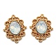 Golden Plated Alloy Oval Connector Charms(FIND-B022-02G-01)-1