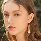 4 Pair 4 Color Resin & Wood Dangle Earrings(EJEW-AB00042)-6