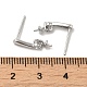 Rhodium Plated 925 Sterling Silver Micro Pave Cubic Zirconia Stud Earring Findings(STER-P056-06P)-3