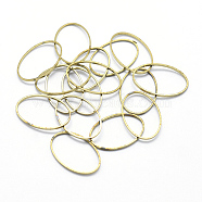 Brass Linking Rings, Oval, Lead Free & Cadmium Free & Nickel Free, Raw(Unplated), 20x13x0.8mm, Inner Diameter: 12x19mm(KK-J270-87C-RS)