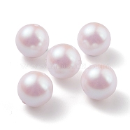 POM Plastic Beads, Imitation Pearl, Center Drilled, Round, Pink, 11.5~12mm, Hole: 1.2mm(KY-C012-01D-01)