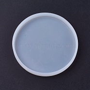 Silicone Molds, Resin Casting Molds, For UV Resin, Epoxy Resin Jewelry Making, Flat Round, White, 137x12mm, Inner Size: 128mm(X-DIY-L005-40A)