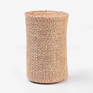 Linen Rolls, Jute Ribbons For Craft Making, BurlyWood, 10cm(OCOR-WH0027-E-01)