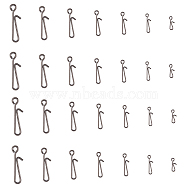 140Pcs 7 Styles 304 Stainless Steel Fishing Clips, Fast Change Snaps, Light Tackle Lures Connector, for Saltwater Freshwater, Gunmetal, 11.5~32.5x4.5~8.5x0.9~1.5mm, Hole: 1.2~3mm, 20pcs/style(STAS-FH0001-88)