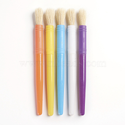 Plastic Painting Brushes Pens Sets, 10PC Plastic Pen Cup and 10PC Painting Brushes Pens, For Painting & Drawing Supplies, Mixed Color, 20pcs/set(DIY-WH0162-66)
