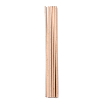 Beech Wood Sticks, Round Dowel Rod, for Braiding Tapestry, Column, PeachPuff, 300x6mm