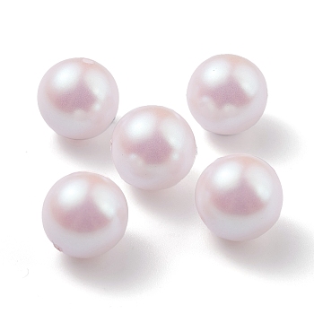 POM Plastic Beads, Imitation Pearl, Center Drilled, Round, Pink, 11.5~12mm, Hole: 1.2mm