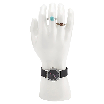 PP Plastic Mannequin Right Hand Watch Display Holder, Jewelry Bracelet Gloves Ring Necklace Display Organizer Stand, White, 10.8x6.7x24.2cm