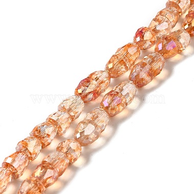 Electroplate Transparent Glass Beads Strand(GLAA-G088-05)-2