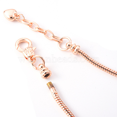 Brass European Style Bracelet Making(MAK-R011-03RG)-2