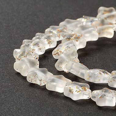 Transparent perles de verre brin(GLAA-F112-04K)-5