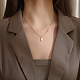 Opalite Teardrop Pendant Necklace with Stainless Steel Chains(JD6752-1)-6