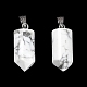 Natural Howlite Pointed Pendants(G-E596-02P-04)-2