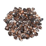 Two Tone Transparent Acrylic Beads, Drawbench Style, Mixed Shapes, Faceted, Coconut Brown, 8~25x8~25x4~45mm, Hole: 1.2~1.6mm(OACR-Z041-17)