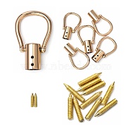 Alloy Swivel Clasps, Swivel Snap Hook, with Iron Nail, Light Gold, 58x36.5x25mm, Hole: 12.5mm(PALLOY-Z003-06G)