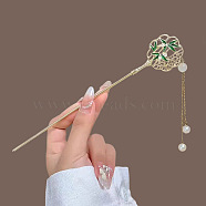 Alloy Hair Sticks, Hair Accessories for Women & Girls, Leaf, 180mm(PW-WG483EB-11)