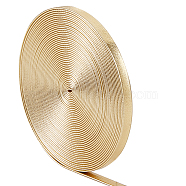 5M Flat Imitation Leather Cord, for Pillow Decor, Gold, 5x0.8mm, about 5.47 Yards(5m)/Roll(LC-GF0001-02A-01)