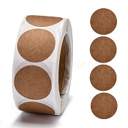Self Adhesive Kraft Paper Label Tag Stickers, Flat Round, Peru, 25mm, about 500pcs/roll(X-DIY-WH0083-C02)