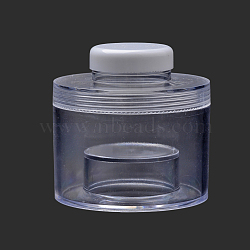 Plastic Bead Storage Containers, Column, Clear, 7x7cm, Capacity: 18ml(0.6 fl. oz)(CON-R006-09)