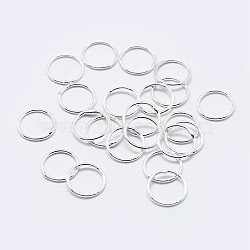 925 Sterling Silver Round Rings, Soldered Jump Rings, Closed Jump Rings, Silver, 18 Gauge, 4x1mm, Inner Diameter: 1mm(STER-F036-03S-1x4)