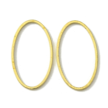Brass Linking Rings, Oval, Raw(Unplated), 24x14x1mm, Inner Diameter: 22x12mm