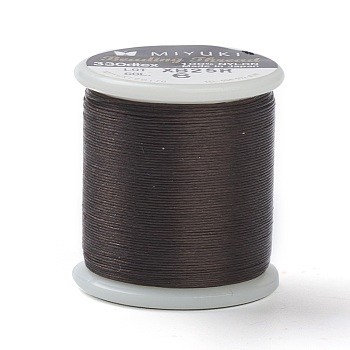 MIYUKI Beading Nylon Thread B, 330 DTEX/0.203mm/0.008", for Seed Beads, #6, Coffee, 0.16mm, 55 yards(50 meters)/roll