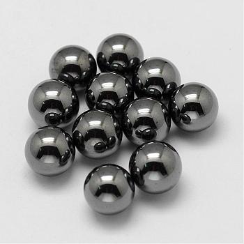 Non-magnetic Synthetic Hematite Beads, Gemstone Sphere, No Hole/Undrilled, Round, 8mm